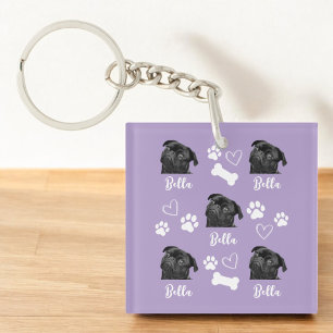 Porte-clés Amoureux des chiens photo pour animaux de compagni
