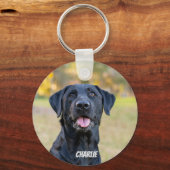 Porte-clés Amoureux des chiens photo pour animaux de compagni (Recto)