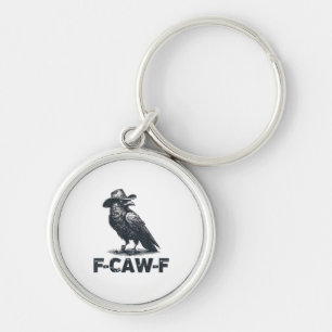 Porte-clés Amoureux des corbeaux rétro F-Caw-F