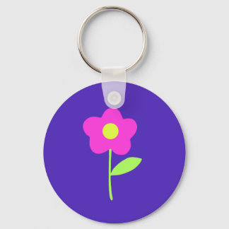 Porte-clés Amoureux des fleurs roses