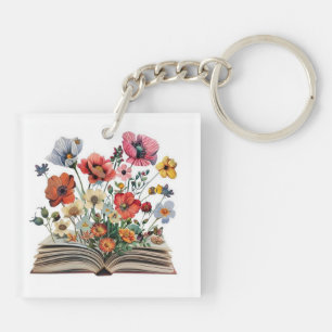 Porte-clés Amoureux des livres lecteurs écrivains bibliophile