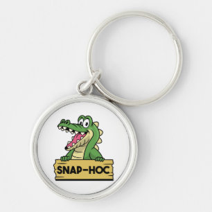 Porte-clés Amoureux drôle d'alligator et crocodile du zoo