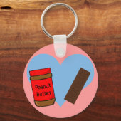 Porte-clés Amoureux du beurre d'arachide et du chocolat (Recto)