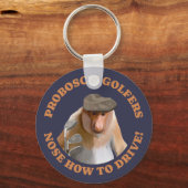 Porte-clés Amoureux du golf de singe Proboscis Funny (Recto)