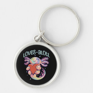 Porte-clés Amours romantiques - axolotl heureux