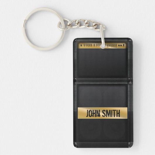 Porte-clés Ampoule de guitare avec nom personnalisé (Devant)