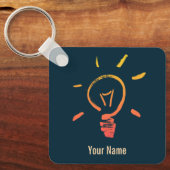 Porte-clés Ampoule lampe rétro ampoule électricien intelligen (Recto)