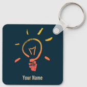 Porte-clés Ampoule lampe rétro ampoule électricien intelligen (Dos)