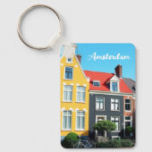 Porte-clés Amsterdam Holland Houses Travel souvenir (Recto)