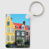 Porte-clés Amsterdam Holland Houses Travel souvenir (Verso)