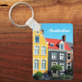 Porte-clés Amsterdam Holland Houses Travel souvenir (Recto)