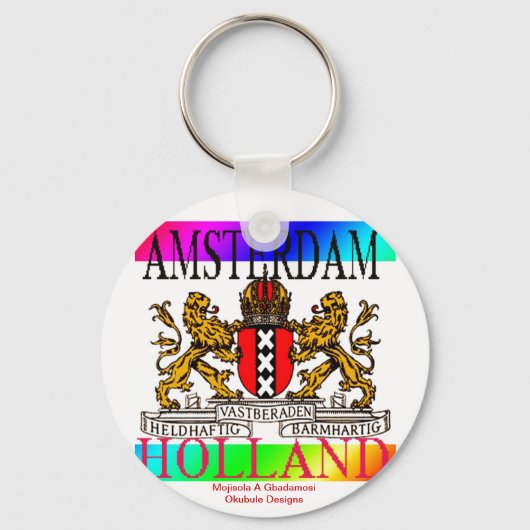 PORTE-CLÉS AMSTERDAM HOLLAND KEYCHAIN@MOJISOLA A GBADAMOSI OK (Recto)