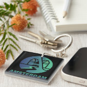 Porte-clés Amsterdam Netherlands Europe (Devant Droit)