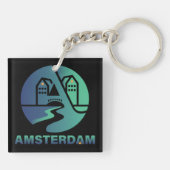Porte-clés Amsterdam Pays-Bas Europe (Dos)