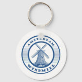 PORTE-CLÉS AMSTERDAM WINDMILL BLEU (Recto)