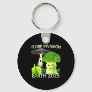 Porte-clés Amusant Alien Chat Mème Florp Invasion Terre 2025