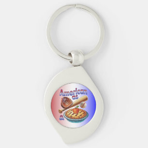 Porte-clés Amusant américain comme Baseball & Pomme Pie