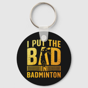 Porte-clés Amusant Badminton Design Pour Hommes Femmes Enfant