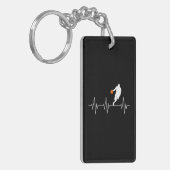 Porte-clés Amusant Basketball Heartbeat Lover Basketball Fan (Devant gauche)
