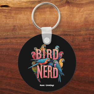 Porte-clés Amusant Bird Design Nerd pour Oiseaux et Oiseaux