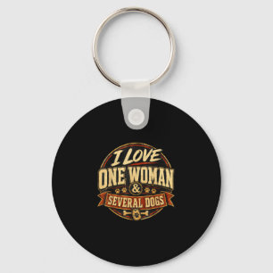 Porte-clés Amusant chien sarcastique amoureux d'une femme &am