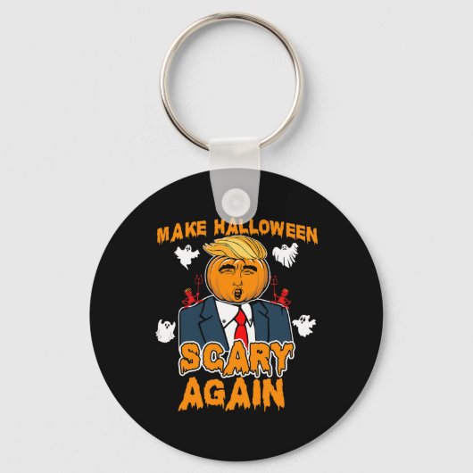 Porte-clés AMUSANT Halloween Trump RENDRE HALLOWEEN PLUS CRAI (Recto)