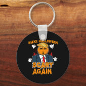 Porte-clés AMUSANT Halloween Trump RENDRE HALLOWEEN PLUS CRAI (Recto)