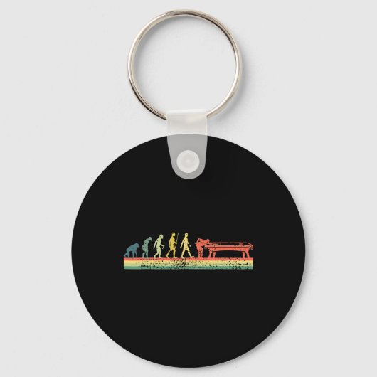Porte-clés Amusant Human Billiards Evolution 8 Ll Pool Player (Recto)