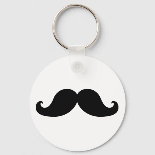 Porte-clés Amusant Humour de moustache noire (Recto)