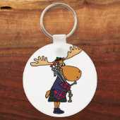 Porte-clés Amusant Oie Jouer Bagpipes Art (Recto)