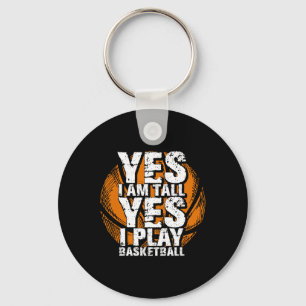 Porte-clés Amusant Oui Je Suis Grand Je Joue Bysketbyll Hoops