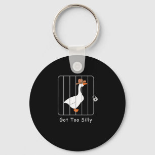 Porte-clés Amusant Silly Goose Lover Mugshot Mème - Ai Trop S