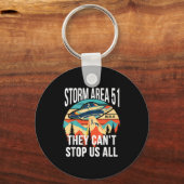 Porte-clés Amusant Zone 51 Ils ne peuvent pas nous arrêter To (Recto)