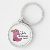 Porte-clés Amusante Cowgirl Bottes Broke Coeur Western Line D (Devant)