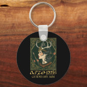 Porte-clés Amusante déesse grecque Artémis Deer Chasse Mythol (Recto)