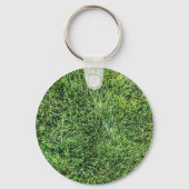 Porte-clés Amusante herbe verte vraie texture photo motif pla (Recto)