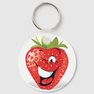 Porte-clés Amusante pince à fraise Doodé clip art