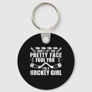 Porte-clés Amusants Hockey Art Pour Femmes Filles Hockey Joue