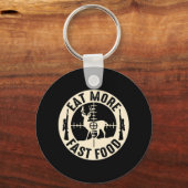 Porte-clés Amusants Mangez Plus Restauration Rapide Deer Chas (Recto)