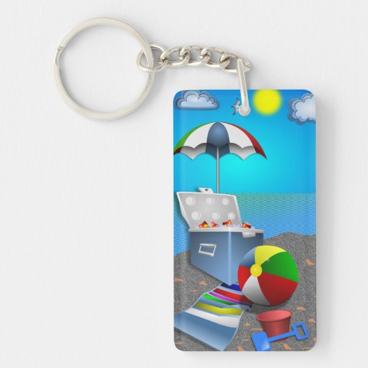 PORTE-CLÉS AMUSEMENT À LA PLAGE (Devant)