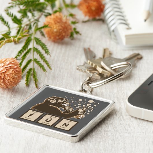 Porte-clés Amusement découvert par singe de chimie (Côté)