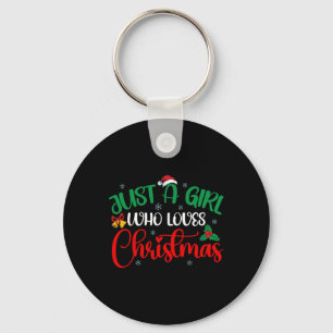 Porte-clés Amusez Juste Une Fille Qui Aime Les Filles De Noël