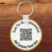 Porte-clés Analyser le code QR pour plus d'informations Gold  (Recto)