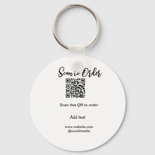 Porte-clés Analyser pour commander analyser le code QR ajoute (Recto)