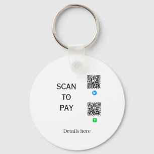 Porte-clés analyser pour payer les détails du code QR de Venm