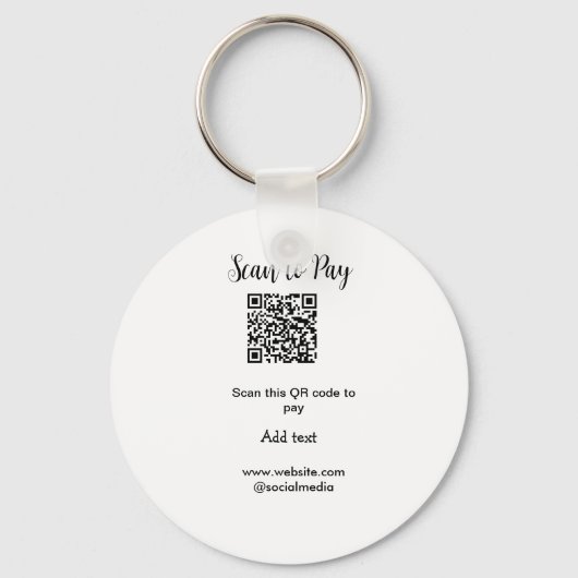 Porte-clés Analyser pour payer scanner code QR ajouter des dé (Recto)