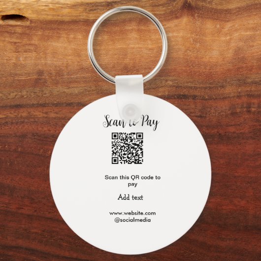 Porte-clés Analyser pour payer scanner code QR ajouter des dé (Verso)