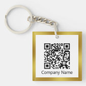 Porte-clés Analyser QR Code Gold et White Business (Devant)