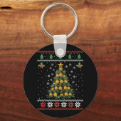 Porte-clés Ananas Arbre de Noël laid Sweater Xm (Recto)