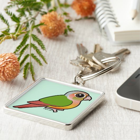 Porte-clés Ananas Conure Vert-cheeked de Birdorable (Côté)